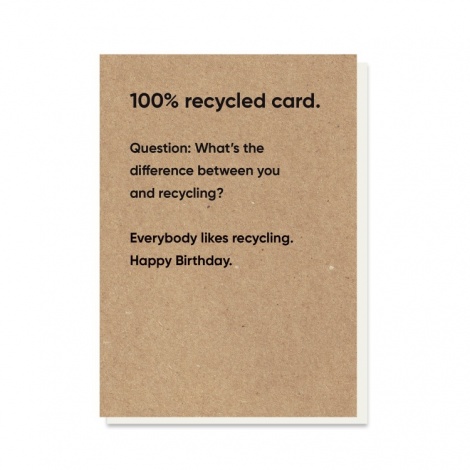 You & Recycling Rubbish Card